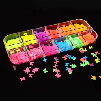 Drop Shipment Attractive Neon Butterfly Star Glitter Sequin