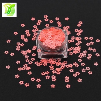 4mm Hollow Flowers Fashion Neon Glitter Sequin