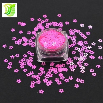 4mm Hollow Flowers Fashion Neon Glitter Sequin