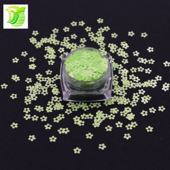 4mm Hollow Flowers Fashion Neon Glitter Sequin