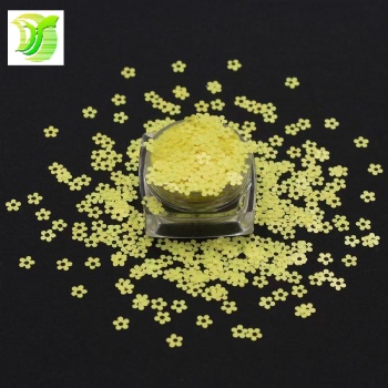 4mm Hollow Flowers Fashion Neon Glitter Sequin